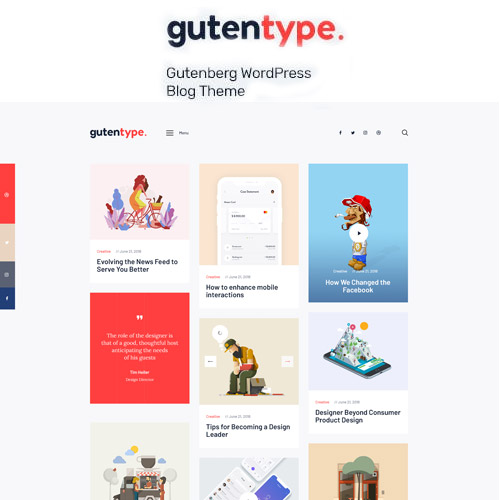 Gutentype | 100% Gutenberg WordPress Theme for Modern Blog