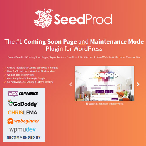 SeedProd Coming Soon Pro - WordPress Coming Soon Pages & Maintenance Mode